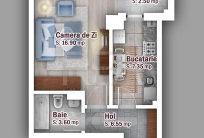 Garsonieră decomandată, mobilată în Păcii - 5