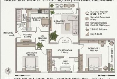 Apartament cu 3 camere decomandat în Ciupercenii Noi - 3