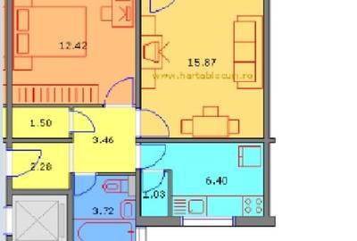 Apartament cu 2 camere decomandat în Giurgiului