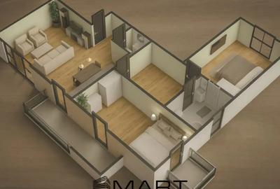 Apartament cu 3 camere decomandat în Central - 1