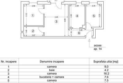 Apartament cu 3 camere semidecomandat în IAR - 8