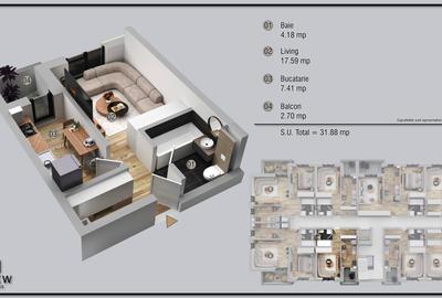 Garsonieră decomandată în Chiajna