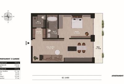 Apartament cu 2 camere decomandat în Unirii - 16