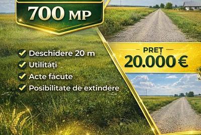 Teren de 700 mp, în Horia