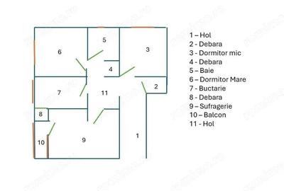 Apartament cu 3 camere decomandat în Piața Centrală - 2
