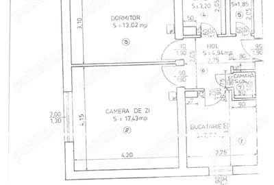 Apartament cu 2 camere decomandat în Flămânzi - 3