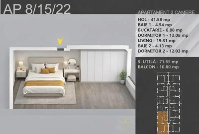 Apartament cu 3 camere decomandat în Theodor Pallady