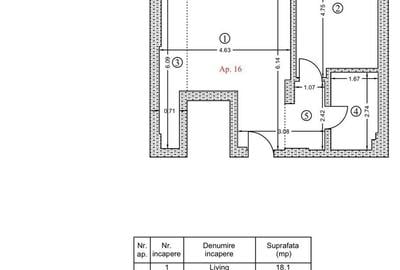 Apartament cu 2 camere decomandat în Central - 8