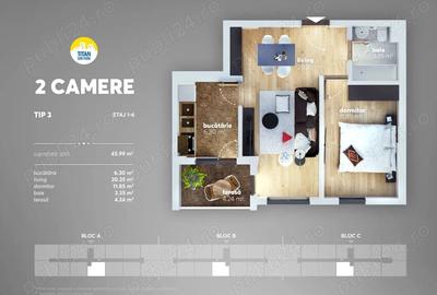 Apartament cu 2 camere decomandat în Theodor Pallady - 2