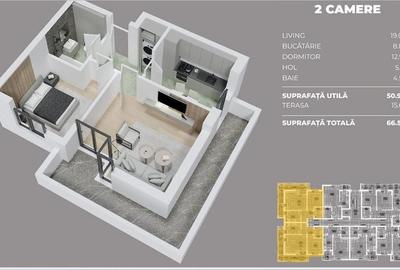 Apartament cu 2 camere decomandat în Nord-Vest