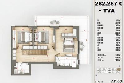 Duplex exclusivist, 5 camere,3 băi, 2 balcoane, premium - 2