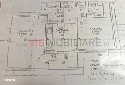 Apartament cu 2 camere decomandat, mobilat în Tineretului