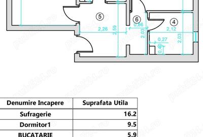 Ap 2 camere, parter, decomandat, 45 mp utili - 3