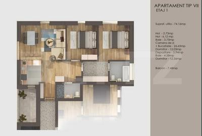 Apartament 3 camere, finisaje premium , Tractorul - 4