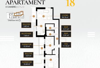 Apartament cu 3 camere decomandat în Universitate - 2