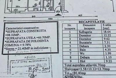 Apartament cu 3 camere decomandat, mobilat în Central - 19