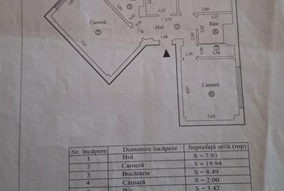 Apartament cu 3 camere în Central