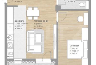 Apartament finisat, 56 mp, tva inclus, ansamblu nou, zona Tineretului - 1