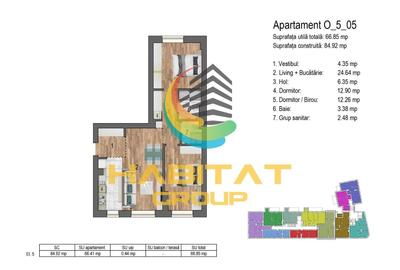 3 camere Timpuri noi 66.85 mp investitie la 9 min metrou - 10