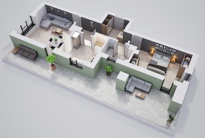 Apartament 2 camere, spatios, ansamblu modern si privat - 2
