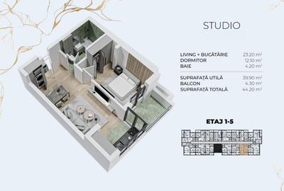 OFERTA NOIEMBRIE !! Studio 45mp ~ Bloc Nou, Zona linistita, Parc, Metrou M2 - 4