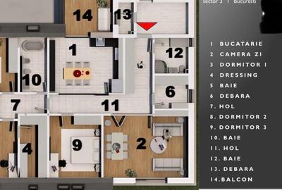 Apartament 4 camere 144,6 mp | centrala proprie | renovat 2021| Alba Iulia - Dud - 7