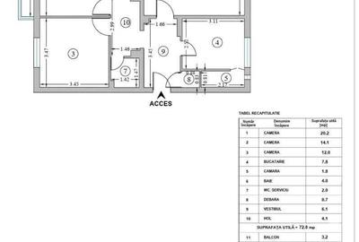 Apartament cu 3 camere decomandat în Tei - 1
