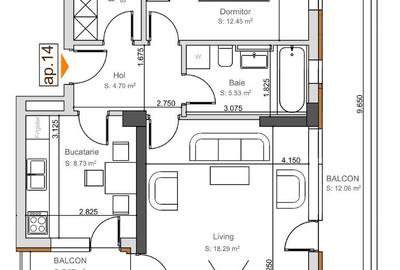 Apartament cu 2 camere în Dârste - 2
