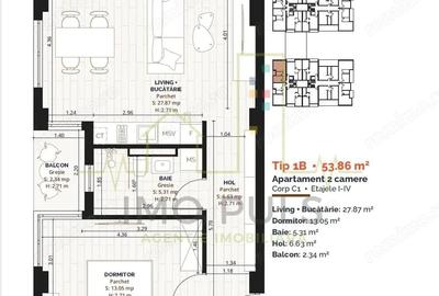 Apartament cu 2 camere decomandat în Torontalului - 1