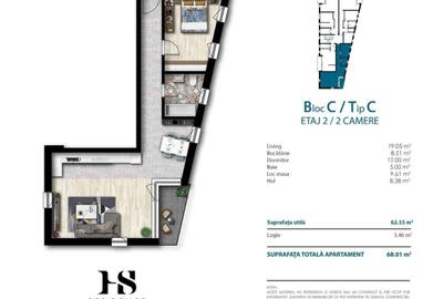 Apartament cu 2 camere în Sântana de Mureș - 1
