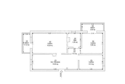 Apartament cu 3 camere decomandat, mobilat în Lipovei - 10