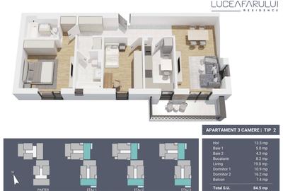 Apartament cu 3 camere decomandat în Exterior Vest - 6