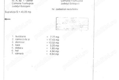 Vand apartament cu 2 camere din caramida in localitatea frumusica, judetul botosani - 2