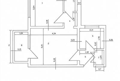 Apartament cu 2 camere semidecomandat în Morăreni - 1