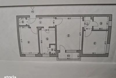 Apartament cu 3 camere semidecomandat în Central - 1