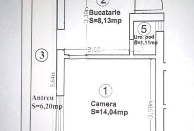 Garsonieră decomandată în Dâmbul Rotund