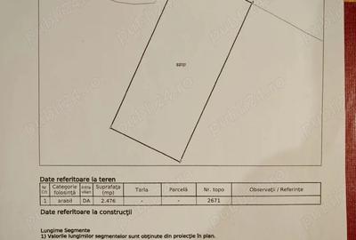Teren de 2476 mp, în Tomnatic - 2