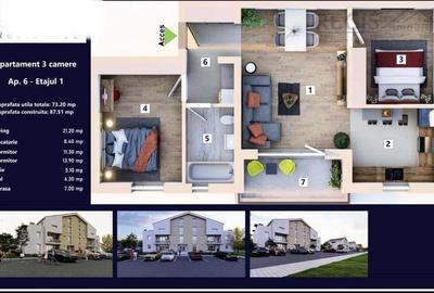 Apartamente 3 camere predare in Septembrie si Decembrie 2025 Sanpetru - 3