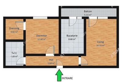 Apartament cu 2 camere decomandate in zona Mihai Viteazu din Sibiu - 7