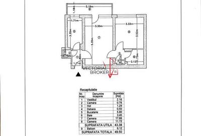 Apartament cu 2 camere nedecomandat în Basarabia - 7