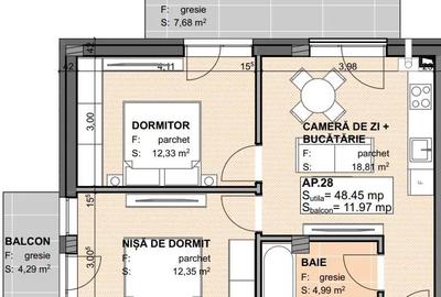 Apartament cu 3 camere decomandat în Central - 1