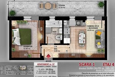 Apartament cu 2 camere semidecomandat în Titan - 6