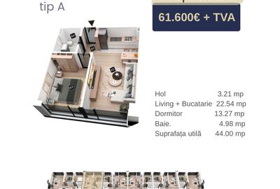 Apartament 2 camere Militari - ansamblu circuit închis Apartament 2 camere Militari - ansamblu circuit închis - 1