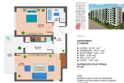 Apartament 2 Camere | 65.08 mp | Metrou Aparatorii Patriei - 2