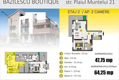 Apartament cu 2 camere decomandat în Bucureștii Noi - 1