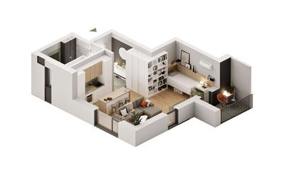 Apartament cu 1,5 camere în zona Parneava - 3