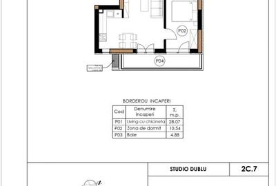 Studio dublu semifinisat în complexul rezidențial Tomis Park - Faza a II-a - 4