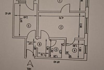 Apartament cu 3 camere semidecomandat în Central - 2