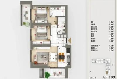 Apartament 3 camere Premium| Extra Izolatie Fonica | Titan Pallady - 3