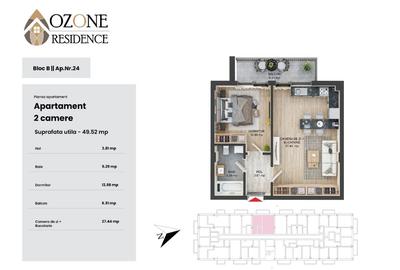 Apartament cu 2 camere decomandat în Tractorul - 10